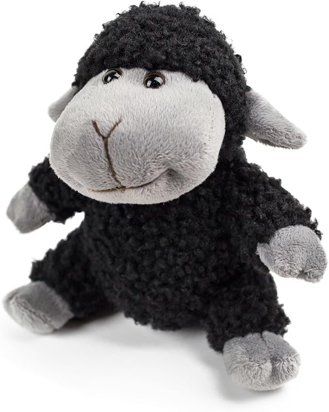 Tiny Heart Black Sheep Lamb Plush Toys Kawaii Stuffed Animal for Kids for Toddlers 1-3 Years Boys Girls Soft Washable No Small Parts Birthday Gift Home Decor Cuddly(Sitting Position)