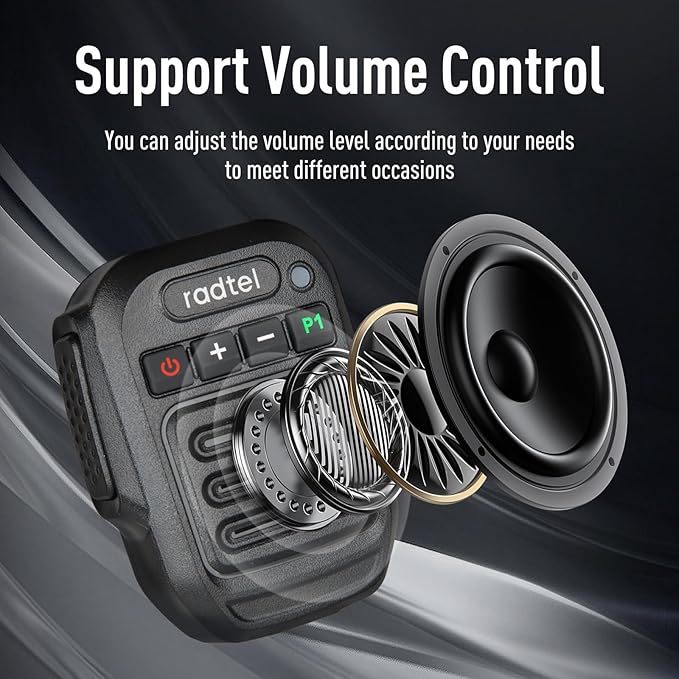 Walkie Talkie Bluetooth Handheld Speaker Mic Compatible with BaoFeng UV-5R BF-F8HP 5RM Quansheng Radios uv-k5 uv-k6 TD-H3 Radtel RT-900 RT-860 (Bluetooth V2)