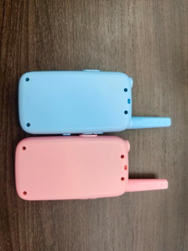 Kids Rechargeable Video Walkie Talkies (3-12) – Indoor/Outdoor Toys for Adventures & Playdates(Blue+Pink)