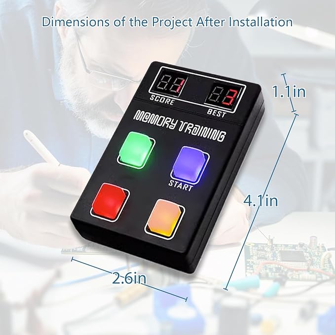 EI Electronic Memory Games Electronic Kits Soldering Practice Kits for Teenagers and Adults，Suitable for School Students Learning Education and Teaching