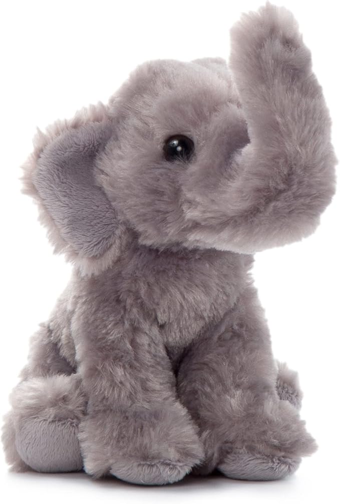 The Petting Zoo Elephant Stuffed Animal Plushie, Gifts for Kids, Wild Onez Babiez Wildlife Animals, Elephant Plush Toy 6 Inches