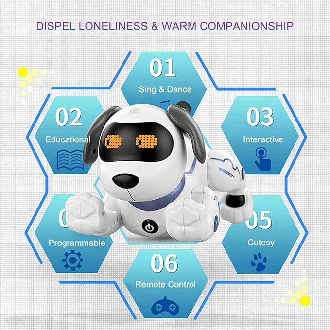 GoolRC Remote Control Robot Dog, RC Stunt Dog Robot Electronic Pet for Christmas Birthday
