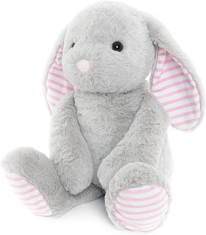Gray Bunny Rabbit Stuffed Animals Plush Toys for Kids Girls Boys Baby Birthday Bedtime Gift, 17.7 inches