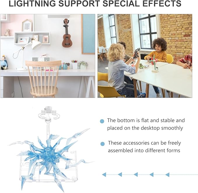 iplusmile Action Figure Stand Accessories: Effects Assembly Display Holder Base Doll Model Support Stand Compatible with HG RG SHF Stand 1/144, Blue