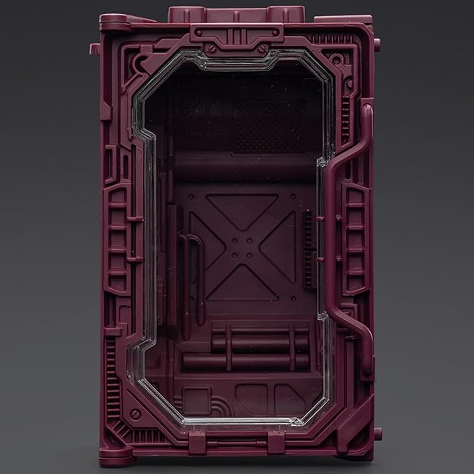 JOYTOY 5'' Display Box,Action Figures Display Case - Individual Soldier Hangar Display Case - Stellar Purple C - Dustproof Collectibles Box Ages 15+