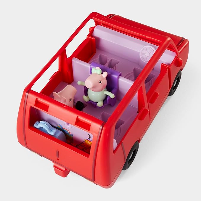Peppa Pig Peppa's Big Family Car with 2 Figures (Fits 5), Toy Car Playset for Girls and Boys 3 and Up