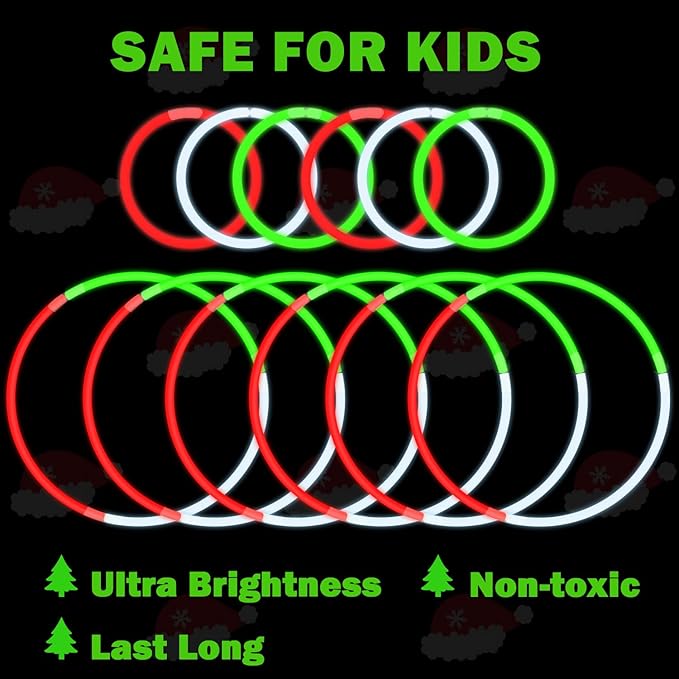 Bulk Light Up Party Favors Supplies for Kids 300 PCS, Glow Sticks Toys Gifts for Toddlers, Light up Accessories Necklace & Bracelets, Holiday Decorations Class Carnival Games Giveaways for Boy Girl