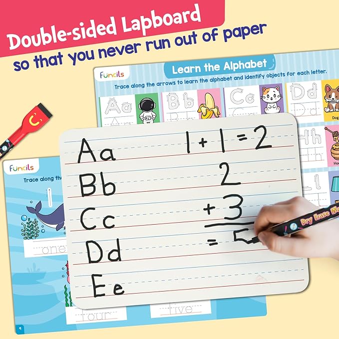 Learn to Write for Kids - Educational Toys & Games, Preschool & Kindergarten Learning Activities, Writing Practice Book, Birthday Gifts for Girls and Boys for Ages 3, 4, 5, 6 Year Old