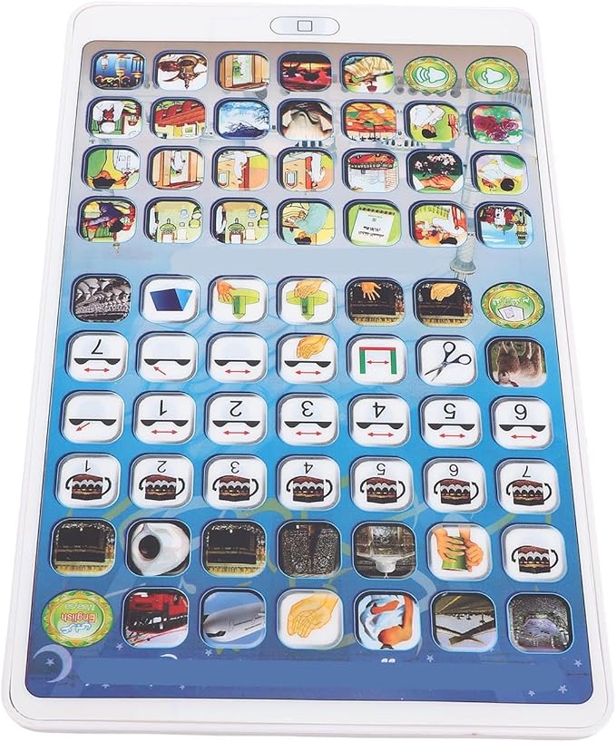 Keenso Kids Educational Tablet with Arabic Malay English Language Learning, Interactive Reading Machine for Children, Suitable for Indoor and Outdoor Use