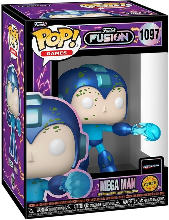 Funko Pop! Games: Fusion - Megaman - Mega Man - 1/6 Odds for Rare Chase Variant Fusion - Collectable Vinyl Figure - Gift Idea - Official Merchandise - Toys for Kids & Adults