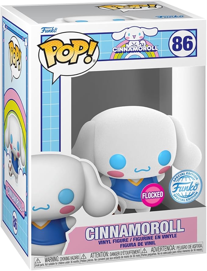 Funko Sanrio Hello Kitty & Friends POP! Animation Cinnamoroll with Soccer Ball (Flocked) Exclusive Vinyl Figure #86