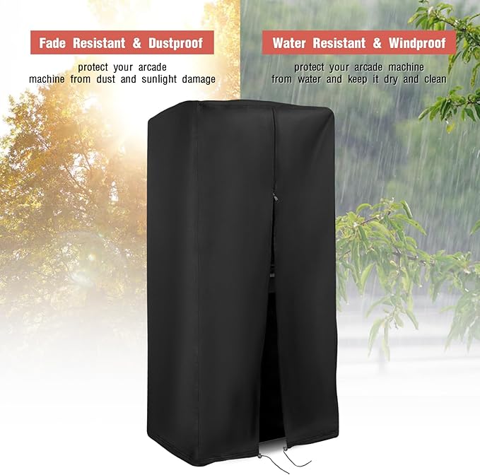 Arcade Machine Cover, Heavy Duty Protective Video Game Cover for Full Size Arcade Game Machines , Waterproof & Dustproof Electronic Dust Covers for 2-Player Control Panel, 31" x 22" x 66"
