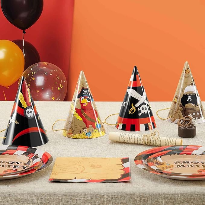 WERNNSAI Birthday Party Hats - 12 Pcs Birthday Party Supplies Cone Hat Headbands Colorful Paper Party Hats for Kids