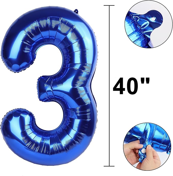 40 Inch Navy blue Number 30 Digital Balloon,Jumbo Mylar Foil Helium Balloon for 30 Balloons for Birthday Party,Wedding Anniversary Party Decorations