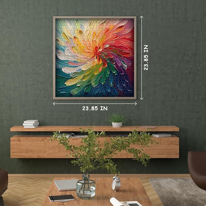 Impossible 1000-Piece Rainbow Art Painting Puzzle, Hard Challenge for Adults