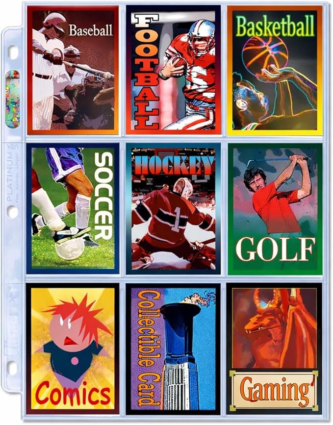 Ultra Pro 9 Pocket Pages Platinum Series - 100 Pages of Card Sleeves for Trading Card Binder and More