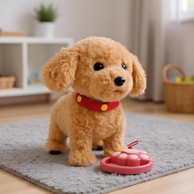 Genérico Electronic Dog Toy - Interactive Toy That Teaches Languages - Dog That Barks and Walks | for Kids of All Ages in Living Room Bedroom Home & Travel