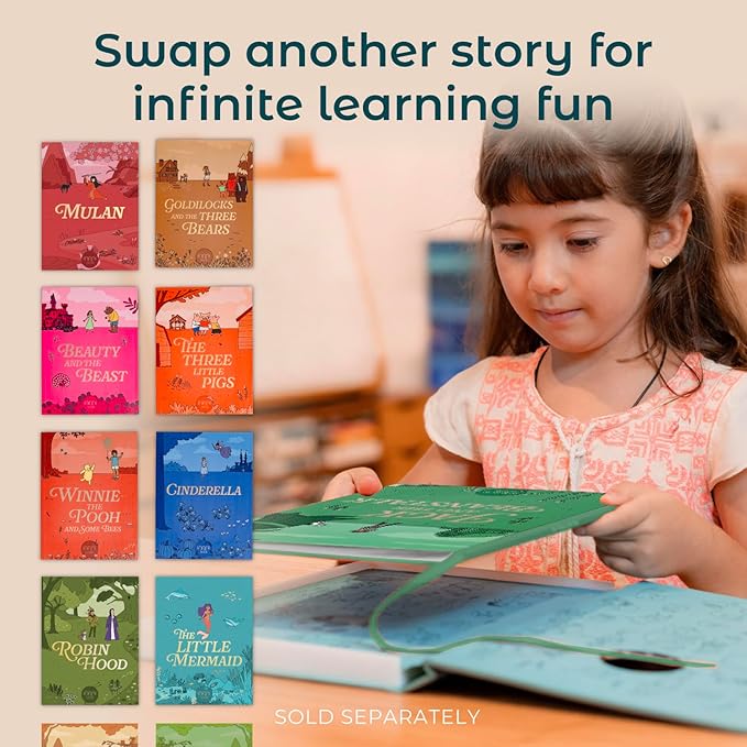 Cali’s Books Jack and The Beanstalk - infinibook Reader Recordable Storybooks for Kids, Customizable Interactive Audio Book Reader for Toddlers, Educational Screen-Free Toy