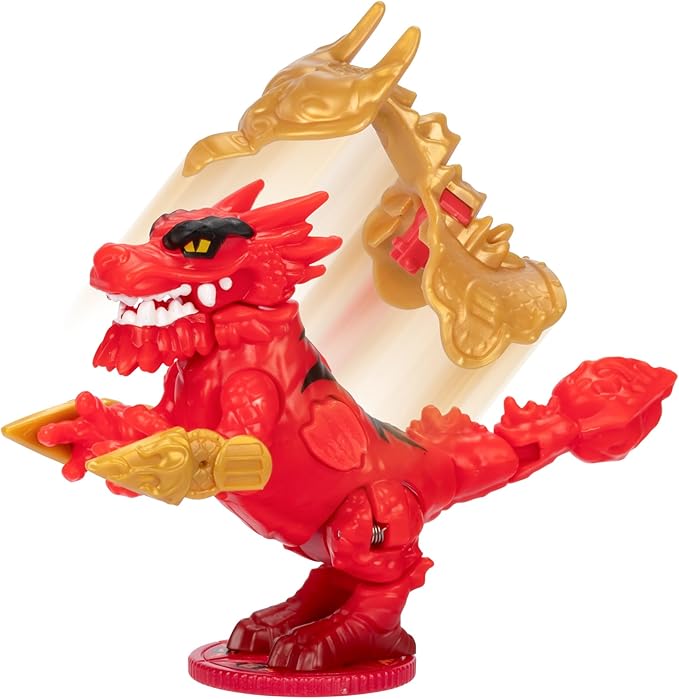 Legends of Akedo Ninja Bosses, Scorched Claw, 3" Tall Battling Action Figure with 360˚ Tail Whip and Claw Attack Spin Action, Double Defense Armor That Pops Off When Struck, 4 Ninja Bosses to Collect