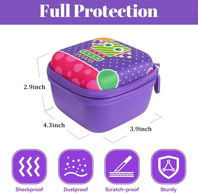 Hard Carrying Case and Silicone Cover for Bitzee Interactive Toy Digital Pet,Protective Case for Bitzee Virtual Electronic Pets Kids, Accessories for Bitzee Interactive Toy Digital Pet, Purple