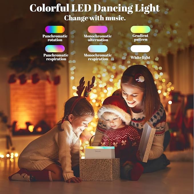 Karaoke Machine for Kids, Mini Karaoke Machine with 2 Wireless Microphones, Dual Speakers, RGB Dance Light, Voice Changer, TWS Mode, Perfect as Chirismas Birthday Toy Gift for Kids Aged 4-12