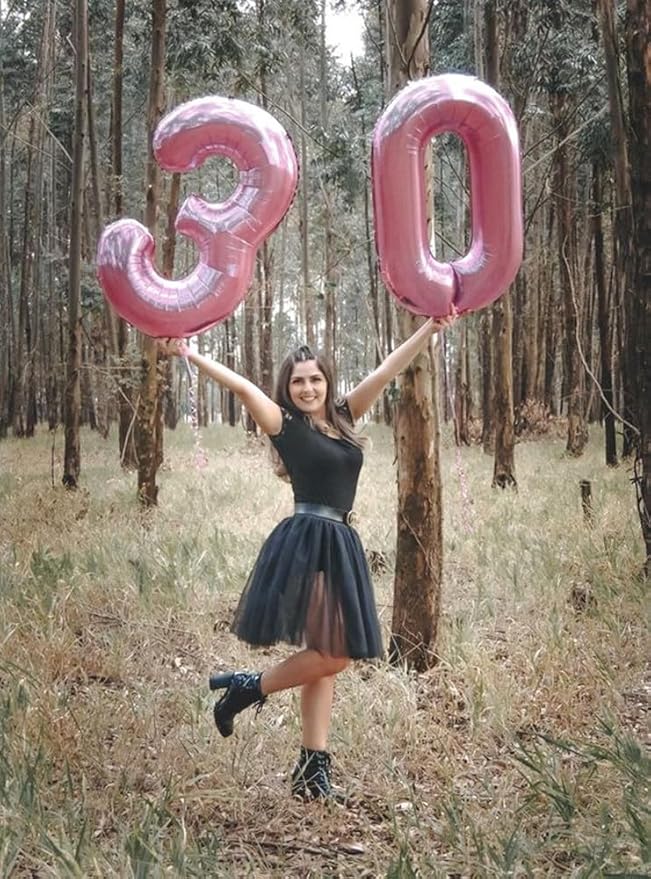 Numbers Balloon 3, 40 Inch Large Pastel Pink Balloon for Three Year Old Birthday Decor, 3 13 30 31 Birthday Party Decorations for Wedding Supplies