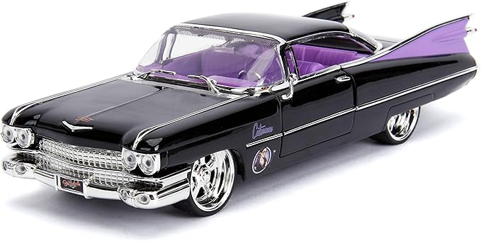Jada DC Comics Bombshells Catwoman & 1959 Cadillac Die-cast Car, 1:24 Scale Vehicle & 2.75" Collectible Figurine 100% Metal