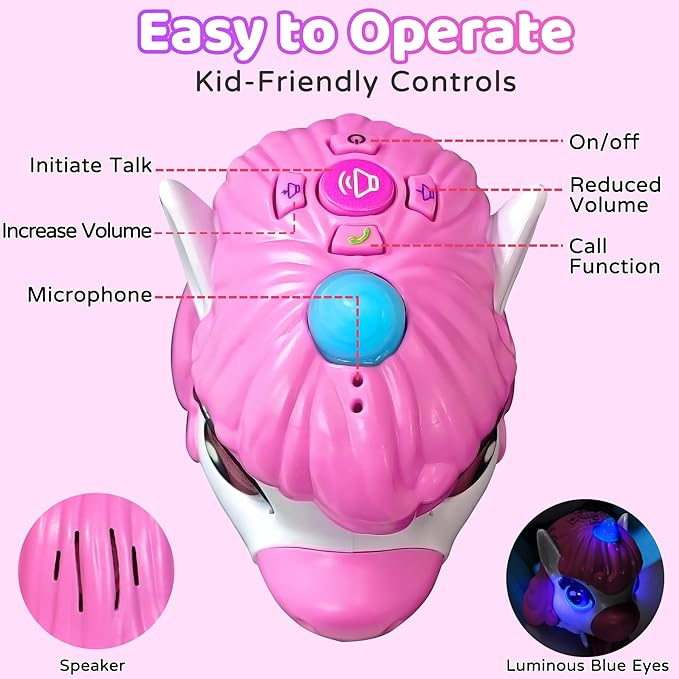 Vvinca Walkie Talkies for Kids 2 Pack, Unicorn Toys for Girls Age 3-4-5-6-7 Christmas Birthday Gifts 8 9 10 11 12 Year Old Long Range Camping Outdoor Toddler Toy Walkie-Talkie Stocking Stuffers