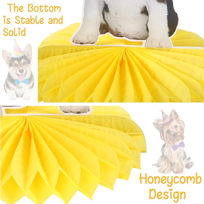 13Pcs Baby Dog Honeycomb Centerpieces Puppy Pet Birthday Party Supplies Pet Dog Party Table Decoration for Dog Theme Birthday Party Baby Shower Supplies