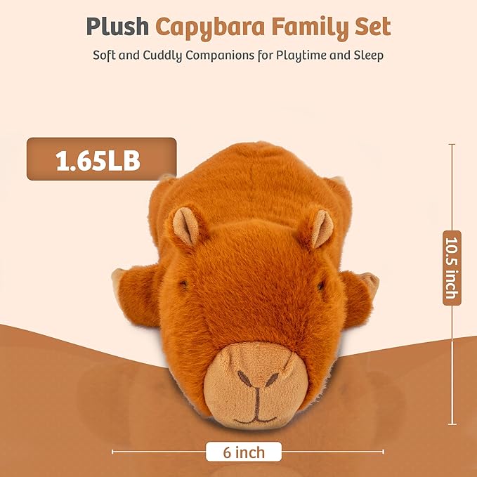Marysun Microwavable Capybara Stuffed Animal - Weighted Stuffed Animal Plush, Heating Pad, Cozy Gift for Girls|Women|Kids|Elder People