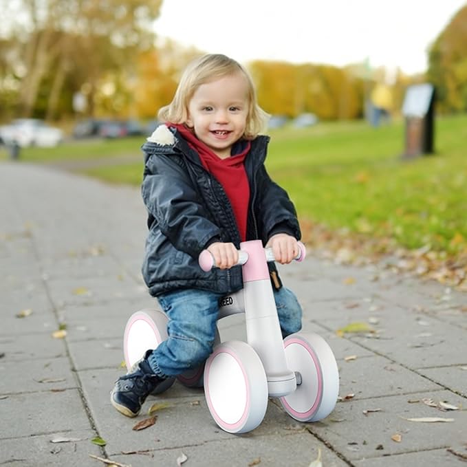 SEREED Baby Balance Bike for 1 Year Old Boys Girls 12-24 Month Toddler Balance Bike, 4 Wheels Toddler First Bike, First Birthday Gifts