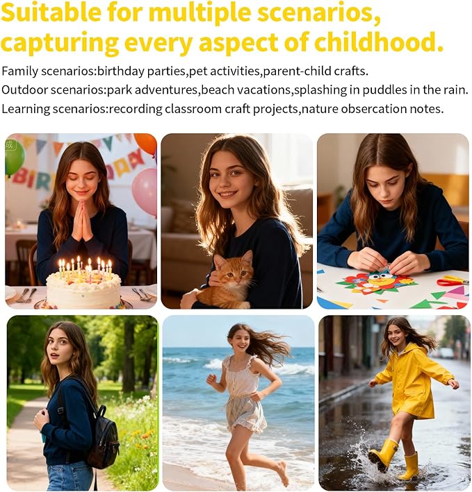 High-Definition 4K Kids Camera Toys for 3-12 Year Old Boys Girls,Mini Kid Digital Video Camera Children Camera Toy Dual-Lens Camera with 2.8in Color Screen,Best Christmas Birthday Gifts