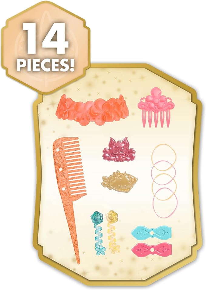 Disney Princess Moana Styling Head, 14-Pieces, Pretend Play, Kids Toys for Ages 3 Up by Just Play