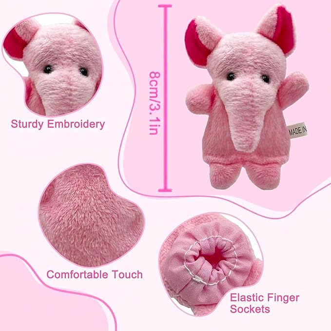 Sealive Finger Puppets for Toddlers 1-3, Preschool, and Kids - 10 Soft Velvet Animal Finger Toys for Toddlers 1-3, Easter Egg Fillers, Perfect for Storytelling, Educational Play, and Party Favors