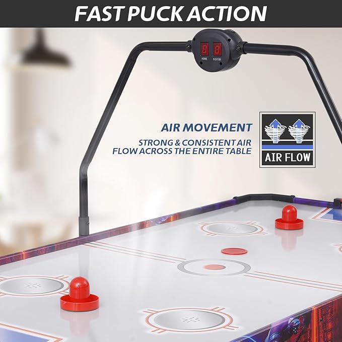Air Hockey Pushers and Air Hockey Pucks, Indoor Games Goal Handles Paddles Replacement Accessories Set for Game Tables Equipment