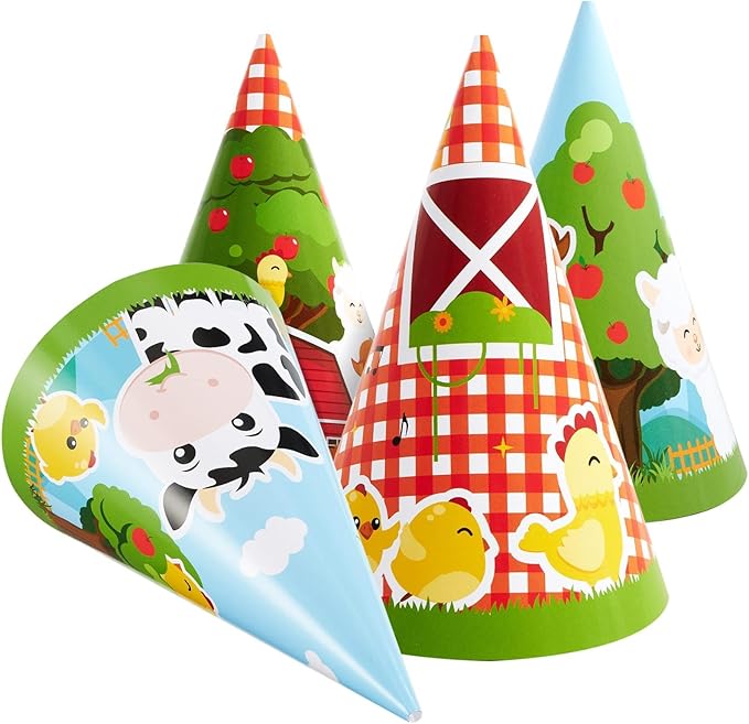 WERNNSAI Birthday Party Hats - 12 Pcs Birthday Party Supplies Cone Hat Headbands Colorful Paper Party Hats for Kids