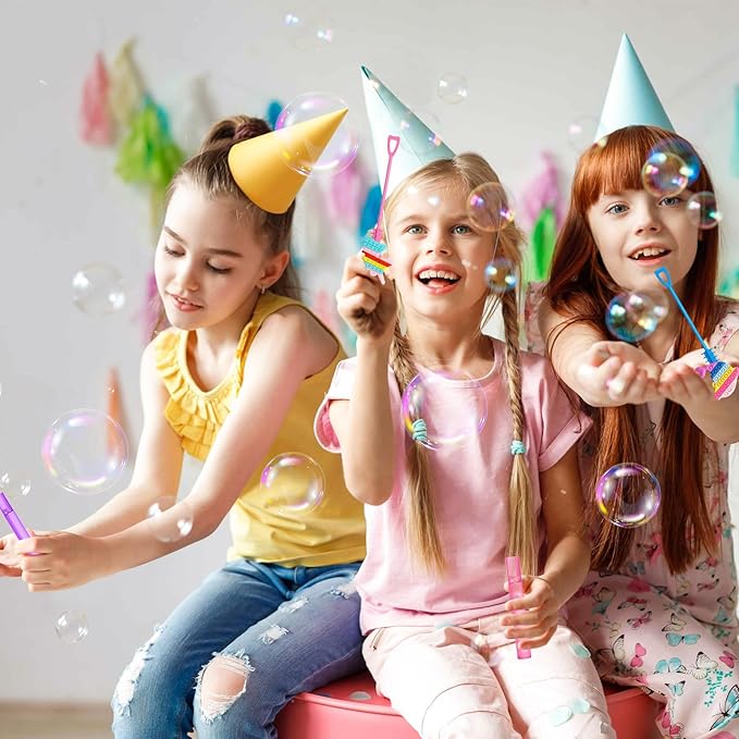 AFZMON 24 Pop Party Favors Bubble Wands for Kids, Pop Fidget Mini Bubbles Wand Toys, Pop Party Supplies Goodie Gift Bag Stuffers Pinata Classroom Prizes
