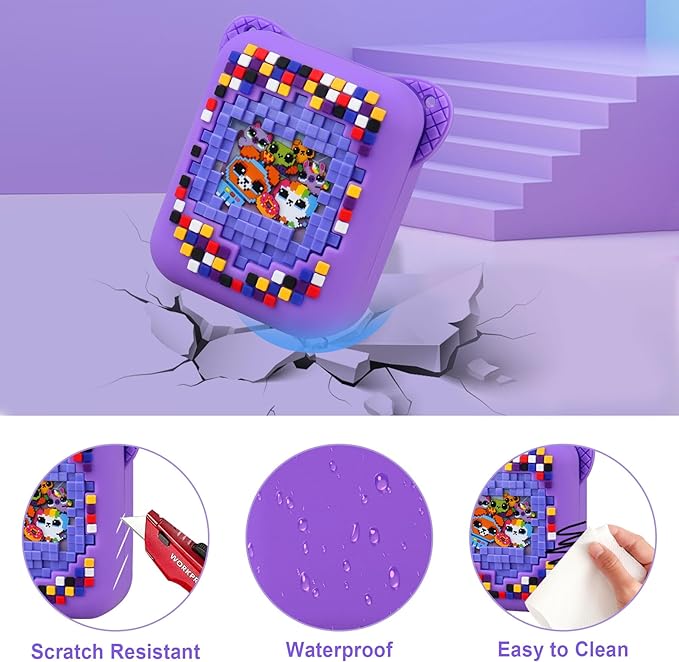 Canboc Silicone Case for Bitzee Orginal Interactive Toy Digital Pet, Protective Skin Cover for Bitzee Virtual Electronic Digital Pet, Purple (Case Only)