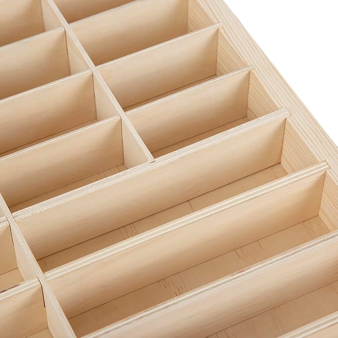 1:64 Scale Toy Car Display Case Organizer Storage, Wooden Wheel Rack Wall Mounted with 48 Compartments, Stylish Diecast Car Display Rack for Toy Car, Collectibles, Figurines (58.5x5x47.5cm)