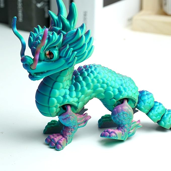 3D Printed Kylin Model,Flexible Animals Toy Statue,Movable Joints,Home Office Decor,Interesting Toys for Autism/ADHD,Festival Gifts toco,Fidget Toys, Executive Desk Animals Toy