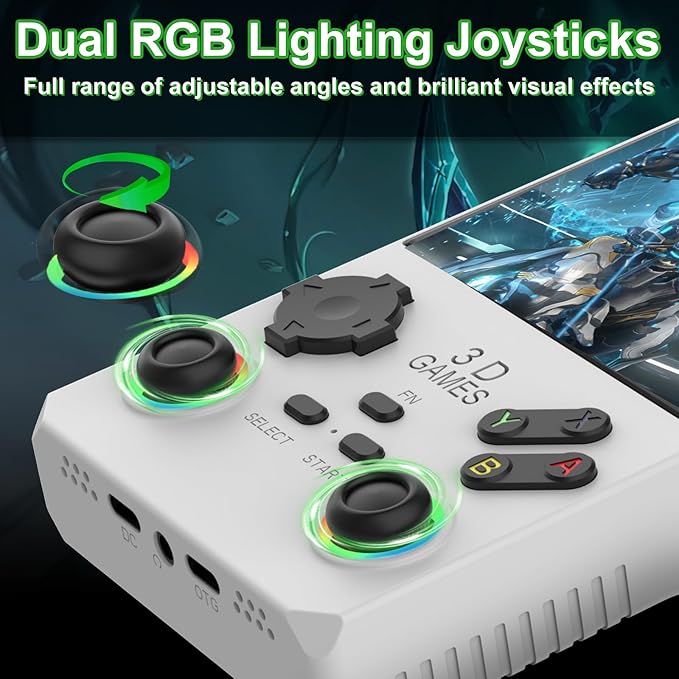 RegiisJoy 2025 New Upgraded V40 Max Handheld Game Console, 40000 Games 4 inch IPS Screen Retro Gaming Console, 256G 4000mAh Portable Mini Pocket Handheld Emulator Gift for Adults