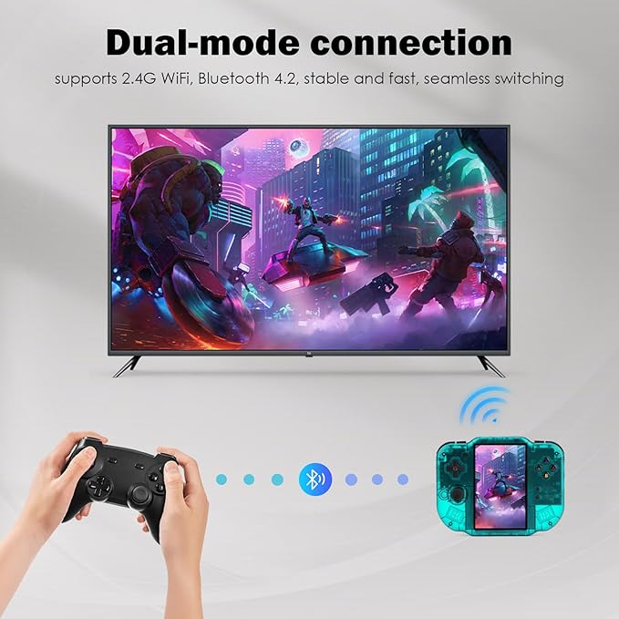 MagicX Zero 40 Handheld Game Console,4.0 Inch IPS Classic System and 4300mAh Battery Retro Video Games Consoles,with 64G TF Card and Wireless Networt Handheld Console Casual Game Console(Dark Green)