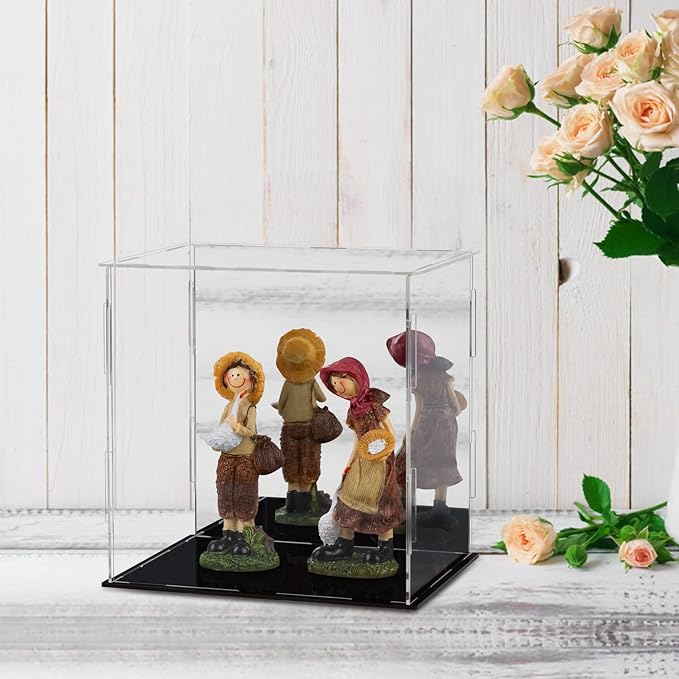 Display Case 7.8x5.9x7.8inch,20x15x20cm for Collectibles Assemble Clear Acrylic Box Alternative Glass Case for Display Action Figures Home Storage Organizing Toys