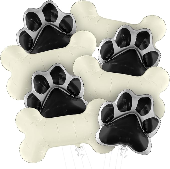 KatchOn, Large Dog Balloons - 29 Inch, Pack of 8 | Dog Balloons for Birthday Party, Paw Print Balloon | dog Party Decorations, paw Balloon | Lets Pawty Birthday Decorations