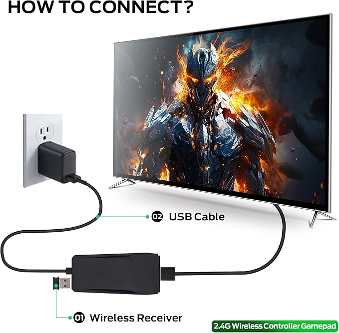 Wireless Retro Game, 25000+ Games Built-in, 4K HDMI Output, 9 Emulators, Dual 2.4GHz Wireless Game