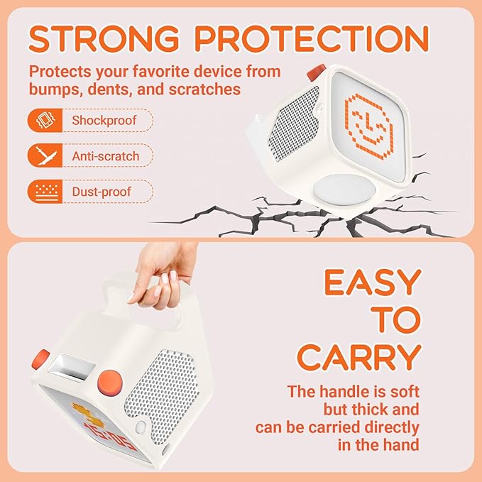 Silicone Case for Yoto Player (3rd Gen.), Anti-Slip Skin Cover,Ivory White