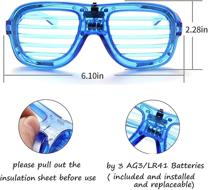 M.best 12 Pack LED Glasses 4 Colors Light Up Glasses Glow In The Dark Party Supplies Favor for Kids Adult Birthday,Raves, Halloween,Christmas, New Year