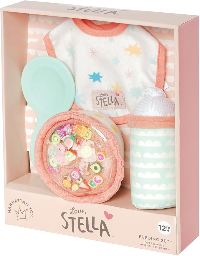 Love, Stella Baby Doll Pretend Feeding Set by Manhattan Toy
