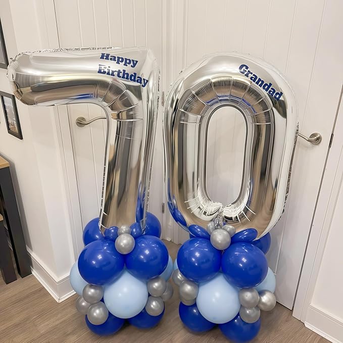 Silver 16th Birthday Balloons for Boys, 40 Inch Mylar Self Inflating 16 Balloon Number, Big Foil 1 and 6 Helium 16 Balloons for Women Men Girls Birthday Party Decorations Anniversary Decor Supplies