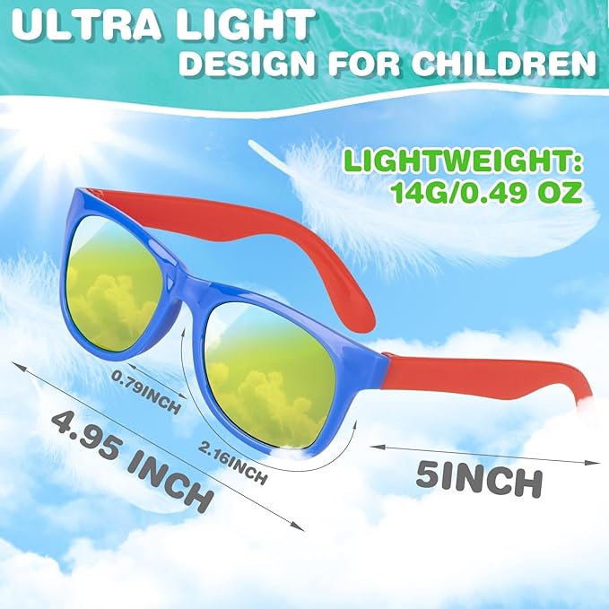 32 Pack Kids Sunglasses Bulk, Sunglasses Party Favors for kid, 16 Colors Neon Sunglasses with UV400 Protection, Gift for Birthday, Beach, School Prizes Goodie Bags Stuffers, Summer Pool Party Supplies